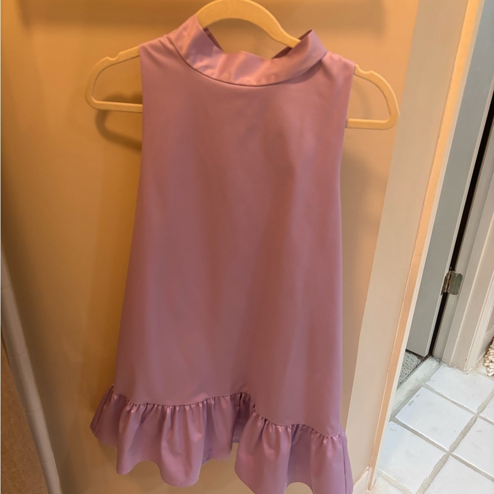 LaRoque Lavender Sleeveless Ruffle Dress